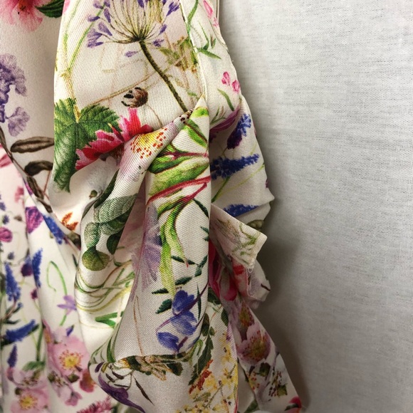 Zara floral silk blouse - Picture 6 of 7